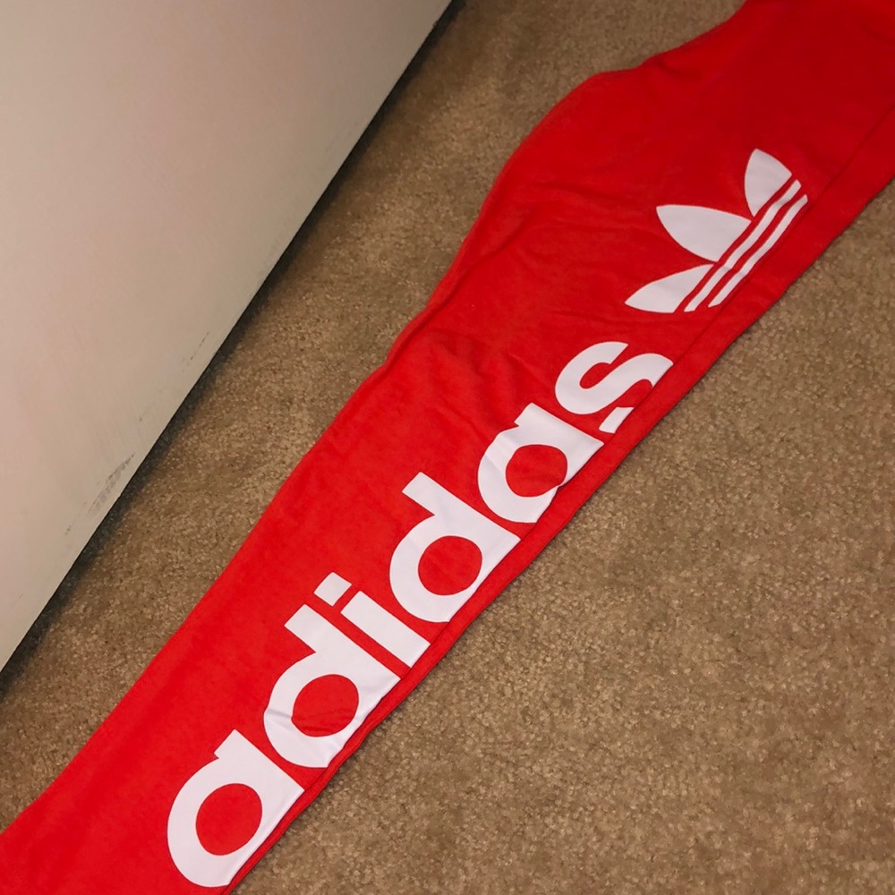 NEW RED ADIDAS LEGGINGS